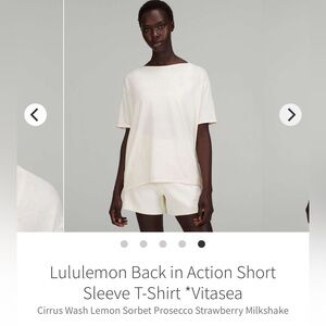 EUC Lululemon Back in Action boatneck short sleeve t shirt